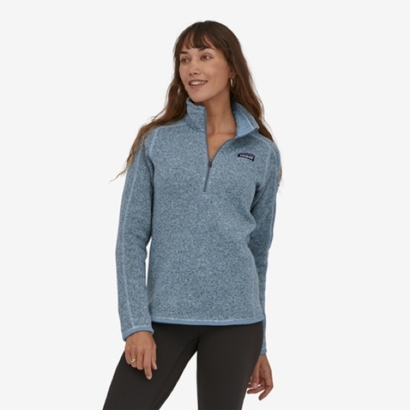 Patagonia Better Sweater 1/4 Zip Fleece Steam Light Blue - Picture 1 of 9